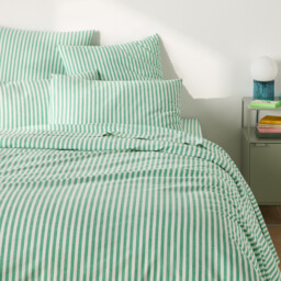 Soizic Green Cotton Duvet Cover
