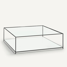 Sybil Square Tempered Glass Coffee Table - thumbnail 1