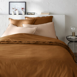 Victor Plain Washed Cotton Satin 300 Thread Count Duvet Cover - thumbnail 1
