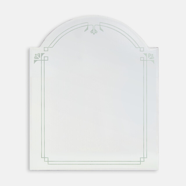 Miral Engraved Bevelled Wall Mirror, L75 X H90cm - image 1