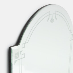 Miral Engraved Bevelled Wall Mirror, L75 X H90cm - thumbnail 2