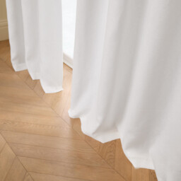 Private Washed Linen Curtain with Leather Tab Top Header - thumbnail 3