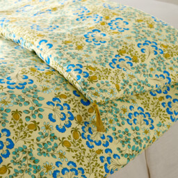 Hanoi Floral Print Washed Cotton Quilted Quilt - thumbnail 4