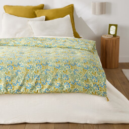Hanoi Floral Print Washed Cotton Quilted Quilt - thumbnail 1