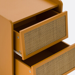 Kaya Bedside Table with 2 Cane Drawers - thumbnail 3
