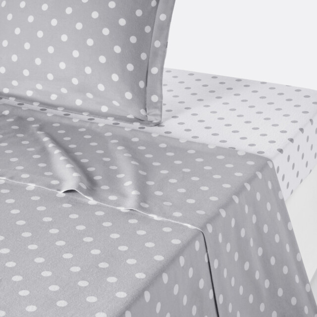 Clarisse Polka Dot Brushed Cotton Flat Sheet - image 1