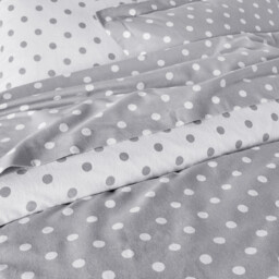 Clarisse Polka Dot Brushed Cotton Flat Sheet - thumbnail 3