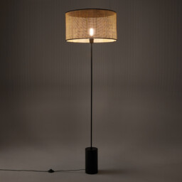 Cara Metal & Cane Floor Lamp - thumbnail 3
