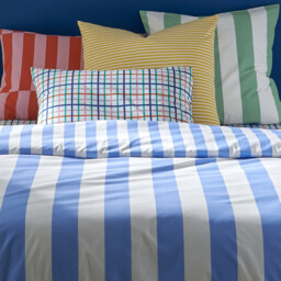 Hendaye Blue Cotton Duvet Cover - thumbnail 3