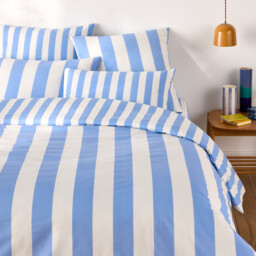 Hendaye Blue Cotton Duvet Cover - thumbnail 1