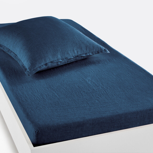 Linot 30cm High Washed Linen Child's Fitted Sheet