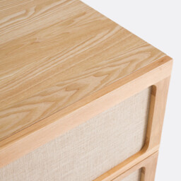 Esmara 3-Drawer Ash Veneer and Linen Chest of Drawers - thumbnail 4