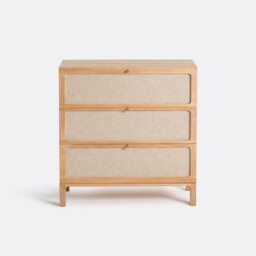 Esmara 3-Drawer Ash Veneer and Linen Chest of Drawers - thumbnail 2