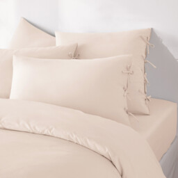 Scenario Plain Cotton Pillowcase with Tie Fastening - thumbnail 2