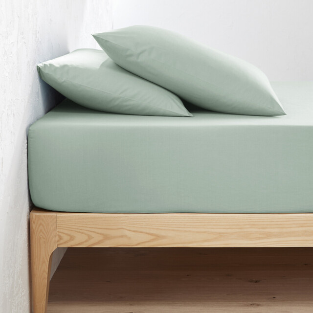 Scenario Plain Organic Cotton Percale Fitted Sheet - image 1