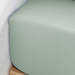Scenario Plain Organic Cotton Percale Fitted Sheet - thumbnail 2