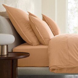 Sabbal Washed Cotton Percale 300 Thread Count Pillowcase - thumbnail 1