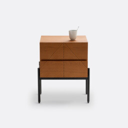 Lodge Bedside Table with 2 Drawers - thumbnail 2