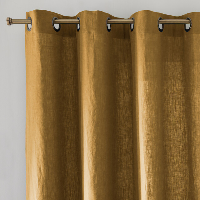 Onega Washed Linen Curtain with Eyelets - image 1