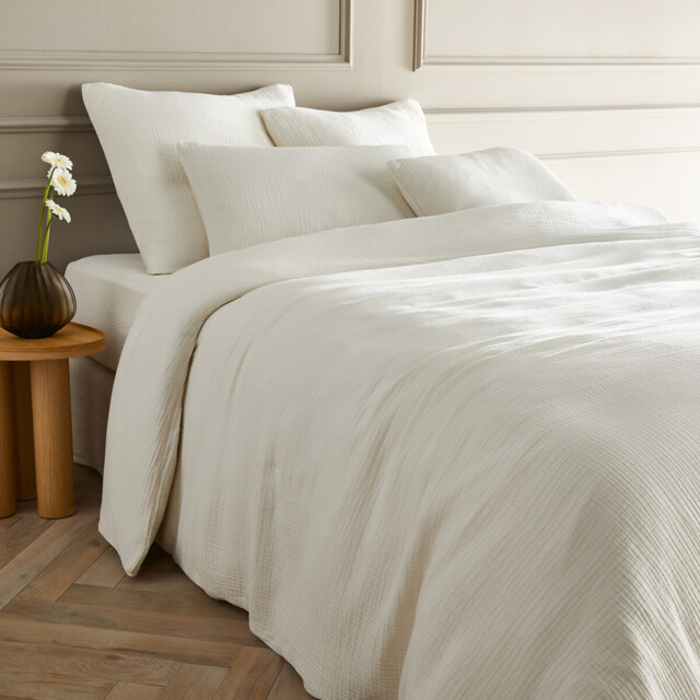 Yafa Organic Cotton Muslin Duvet Cover - image 1