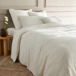 Yafa Organic Cotton Muslin Duvet Cover - thumbnail 1