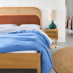 Tempa Bedside Table with 1 Rattan Door - thumbnail 2
