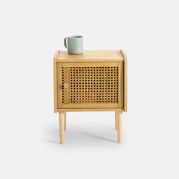 Tempa Bedside Table with 1 Rattan Door - thumbnail 4