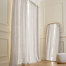 Private Curtain in Lined Washed Linen with Concealed Tabs - thumbnail 1
