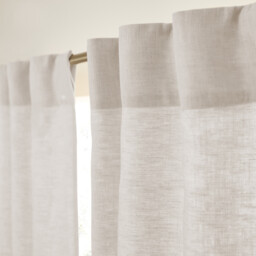 Private Curtain in Lined Washed Linen with Concealed Tabs - thumbnail 4