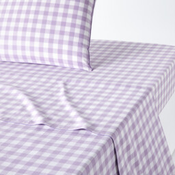 Veldi Purple Cotton Flat Sheet
