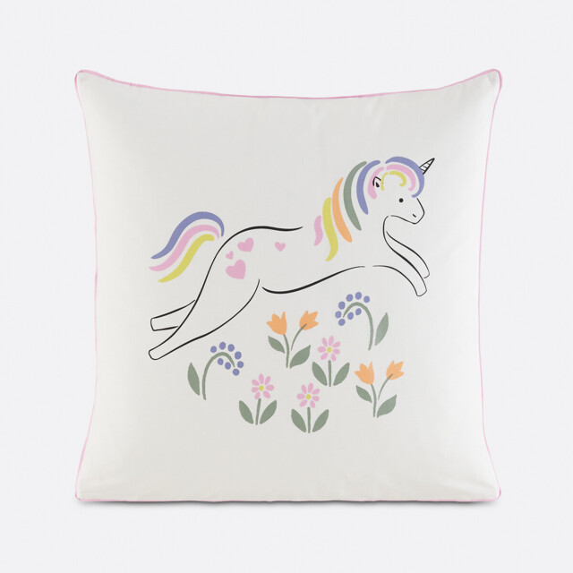 Tamila Unicorn Print 50% Recycled Cotton Child's Pillowcase - image 1