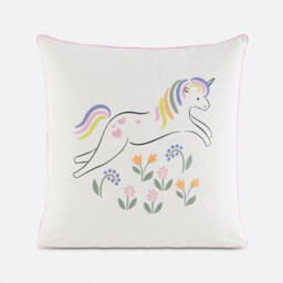 Tamila Unicorn Print 50% Recycled Cotton Child's Pillowcase - thumbnail 1