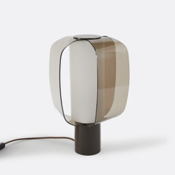 Melia Plexiglass Opal Glass and Iron Table Lamp