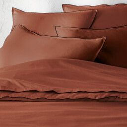 Victor Plain Washed Cotton Satin 300 Thread Count Duvet Cover - thumbnail 2