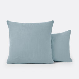Kumla Plain Cotton Muslin Pillowcase - thumbnail 1