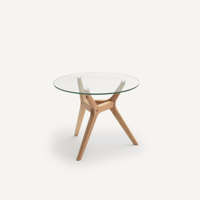 Maricielo Oak & Glass Coffee Table - image 1
