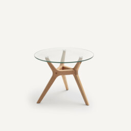 Maricielo Oak & Glass Coffee Table - thumbnail 3