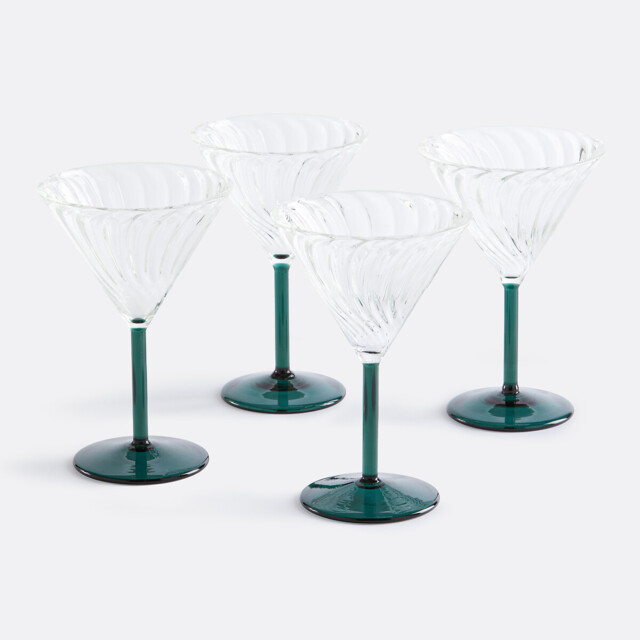 Set of 4 Marty Stemmed Glasses in Borosilicate Glass - image 1