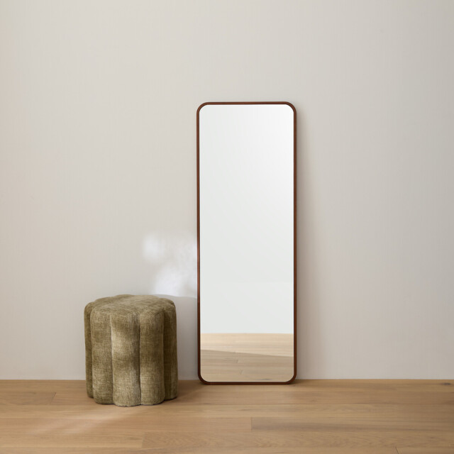 Iodus Walnut Veneer 42 X 120cm Rectangular Mirror - image 1