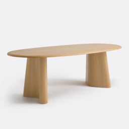 William 6-8 Seater Oval Dining Table in Oak Veneer - thumbnail 1