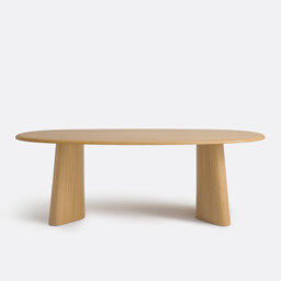 William 6-8 Seater Oval Dining Table in Oak Veneer - thumbnail 3