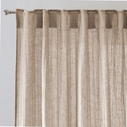Elki Cotton Muslin/Linen Curtain with Concealed Tab Top - thumbnail 1