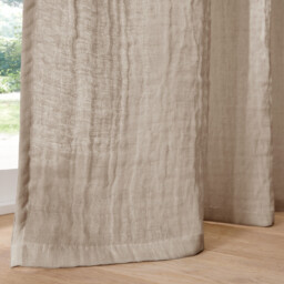 Elki Cotton Muslin/Linen Curtain with Concealed Tab Top - thumbnail 4