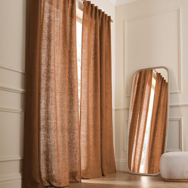 Cedal Heavyweight Linen Curtain with Concealed Tab Top Header - image 1