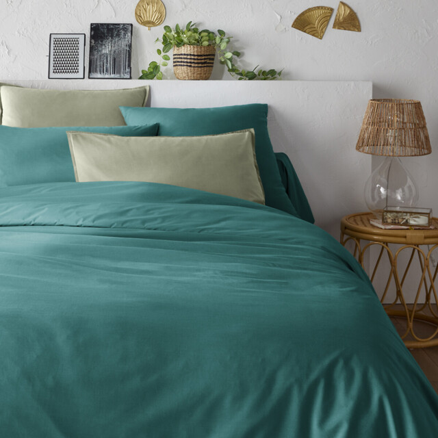 Scenario Plain Organic Cotton Percale Duvet Cover - image 1