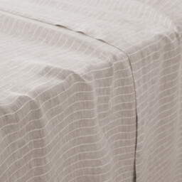 Linot Striped Washed Linen Flat Sheet - thumbnail 3