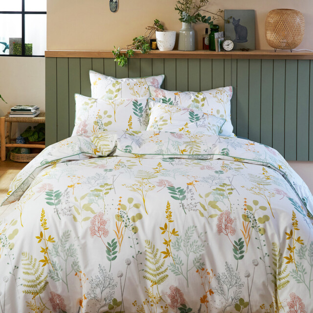 Herbarium Floral Cotton Percale 200 Thread Count Duvet Cover