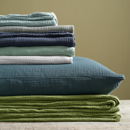 Yafa Organic Cotton Muslin Fitted Sheet - thumbnail 3