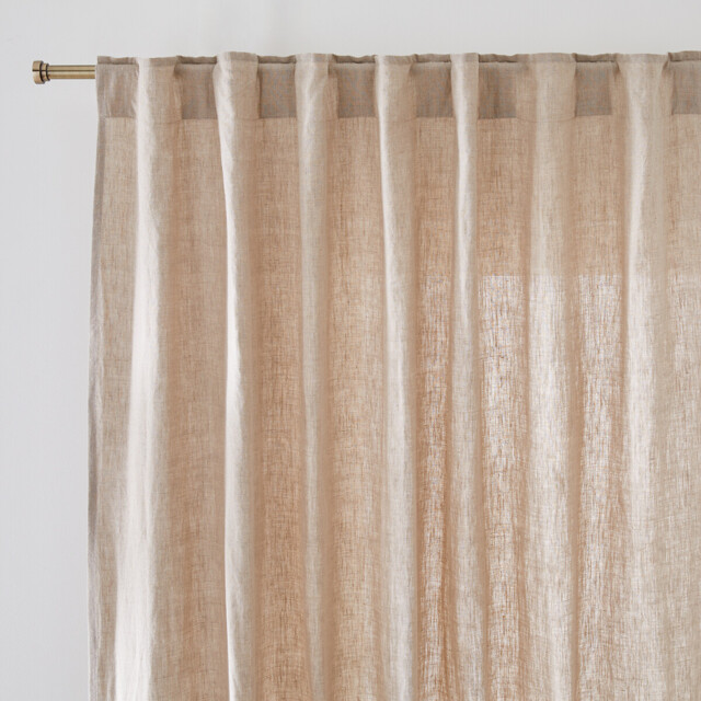 Onega Concealed Tab Top Curtain in Washed Linen - image 1