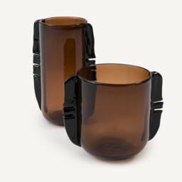 Hand-Blown Vase in Glass H32cm Limno - thumbnail 4